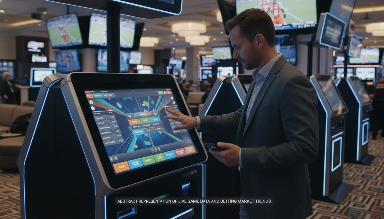 Sports betting terminal showing player prop options